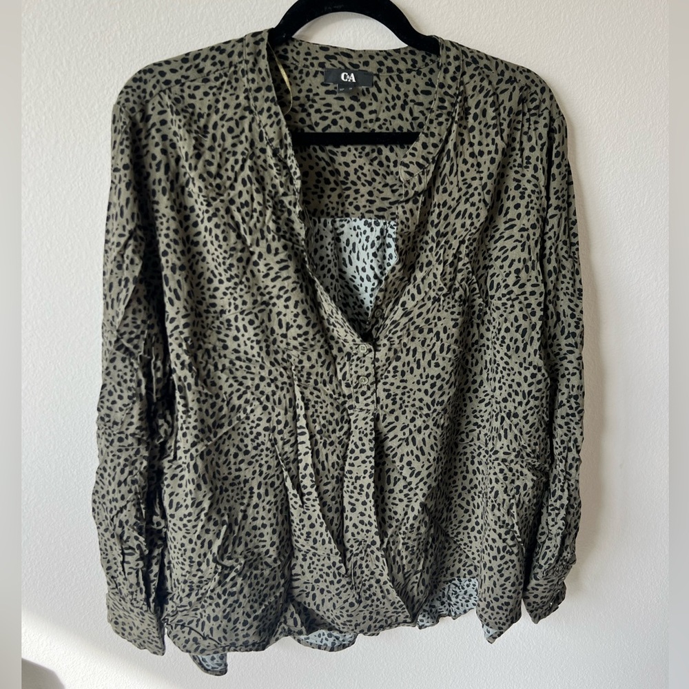 Leopard print ladies blouse